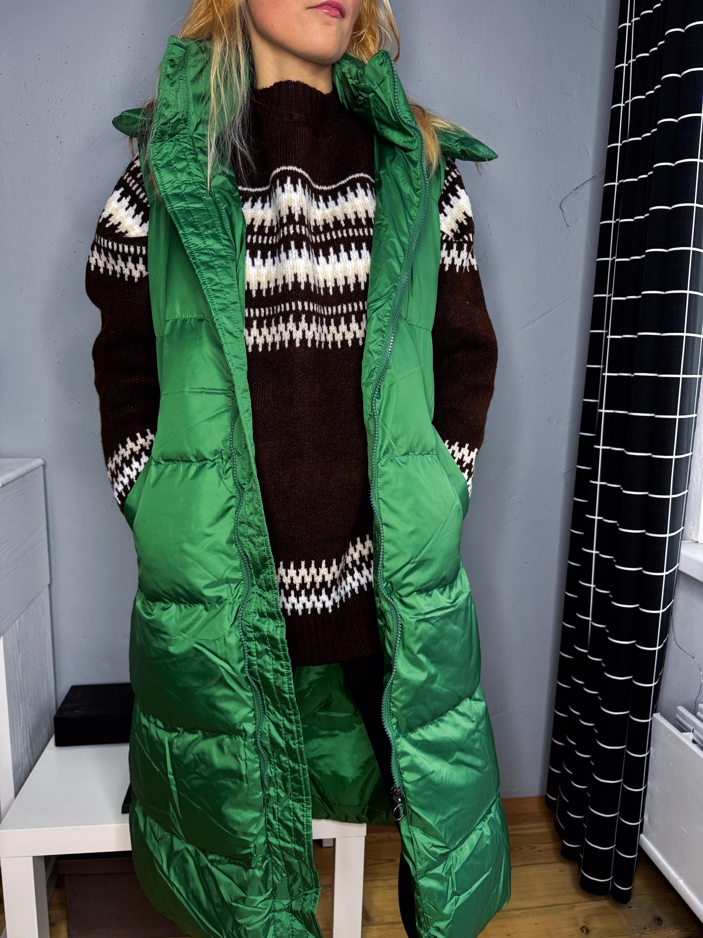 Maxi veste ar kapuci