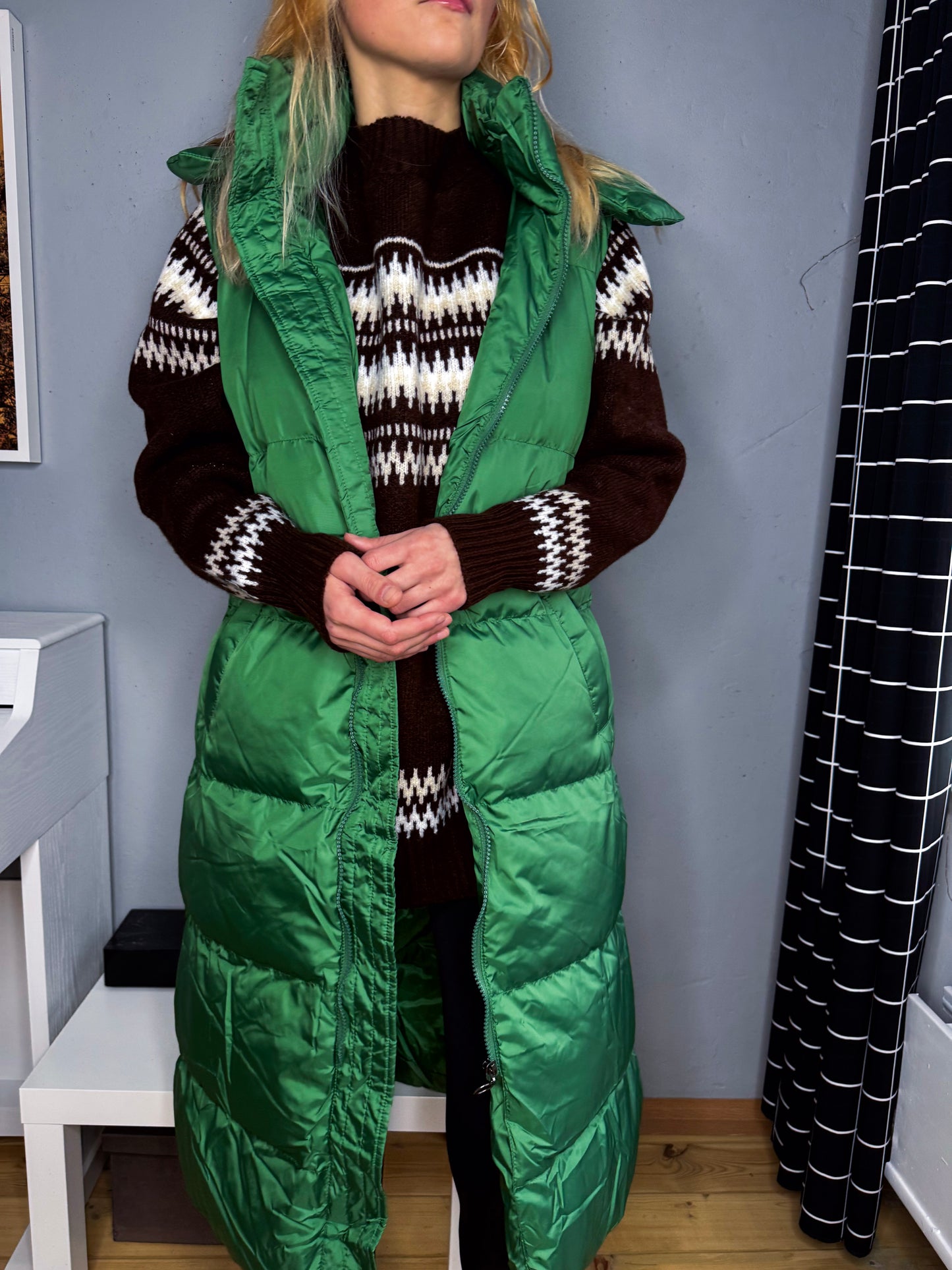 Maxi veste ar kapuci
