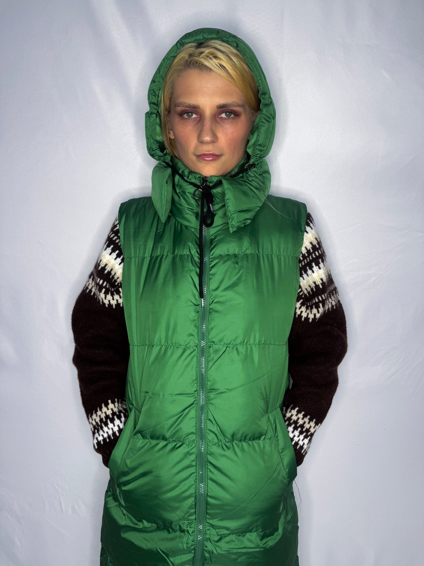 Maxi veste ar kapuci