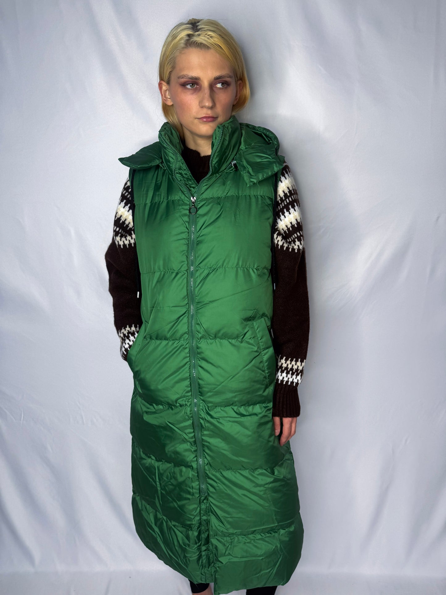 Maxi veste ar kapuci